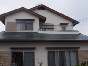 平塚市札場町のI様邸 木造一戸建て｜外壁・屋根の塗装工事（塗料：ｺｽﾓﾏｲﾙﾄﾞｼﾘｺﾝⅡ）