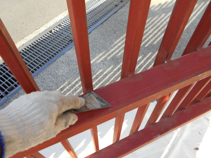 神奈川県平塚市の某工場の門｜鉄部（パワーMレタン）の塗装工事