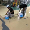 工場内の床塗装